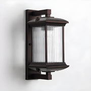 Eversley Beam Glass Ribbed Outdoor Wall Light — gallery image 11