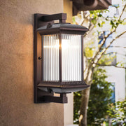 Eversley Beam Glass Ribbed Outdoor Wall Light — gallery image 8