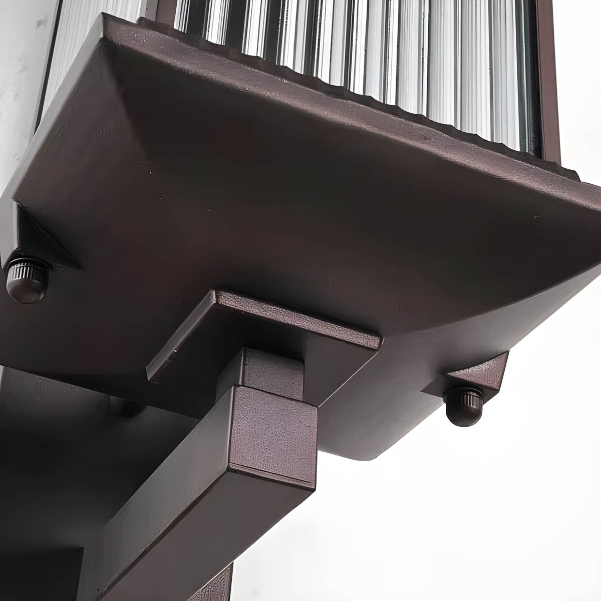 Eversley Beam Glass Ribbed Outdoor Wall Light — gallery image 12