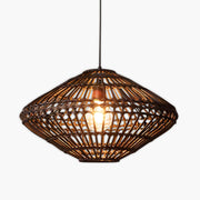 Greystone Beam Rattan Pendant Light — gallery image 1