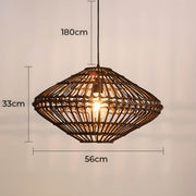 Greystone Beam Rattan Pendant Light — gallery image 11