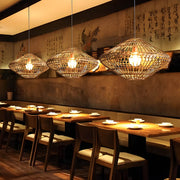 Greystone Beam Rattan Pendant Light — gallery image 6