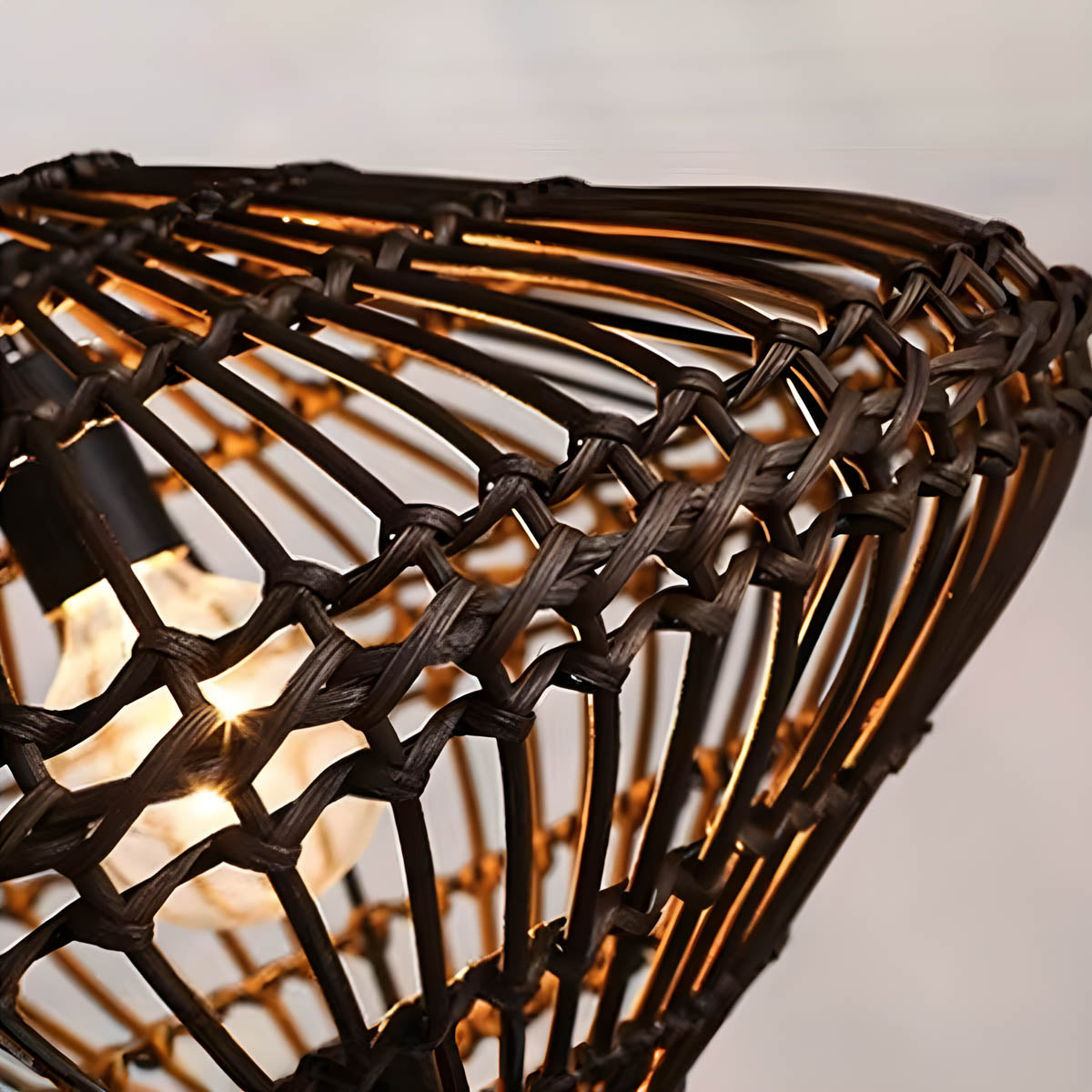 Greystone Beam Rattan Pendant Light — gallery image 10