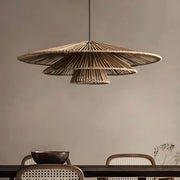 Foxglove Beam Rattan Chandelier — gallery image 9