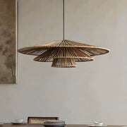 Foxglove Beam Rattan Chandelier — gallery image 7