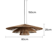 Foxglove Beam Rattan Chandelier — gallery image 15
