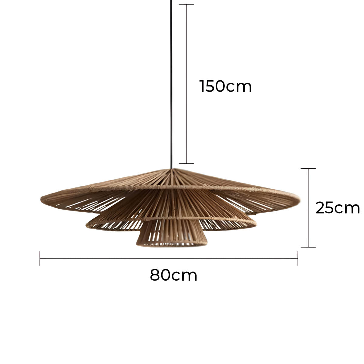 Foxglove Beam Rattan Chandelier — gallery image 15