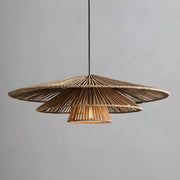 Foxglove Beam Rattan Chandelier — gallery image 11