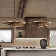Foxglove Beam Rattan Chandelier — gallery image 4