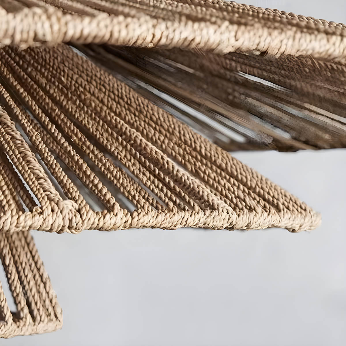 Foxglove Beam Rattan Chandelier — gallery image 12