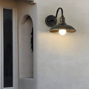 Huckleberry Beam Aluminum Dome Outdoor Wall Light — gallery image 8
