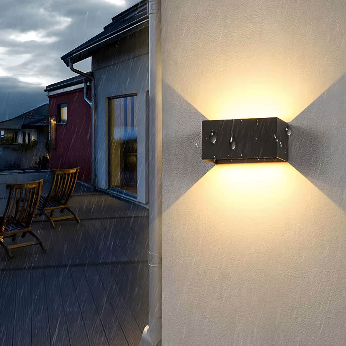Pemberley Beam Aluminum Outdoor Wall Light — gallery image 2