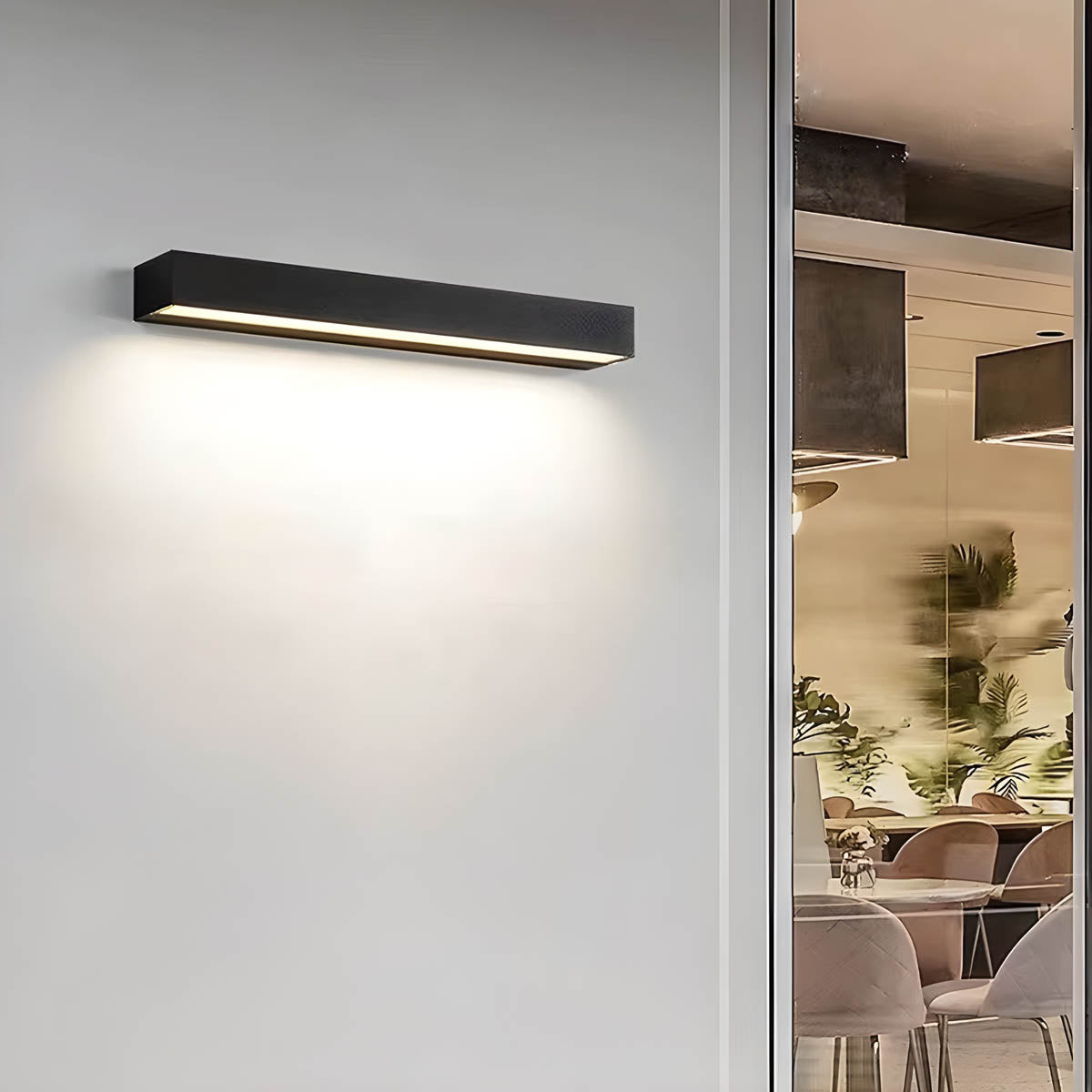 Silverwood Beam Glass Outdoor Wall Light — gallery image 7