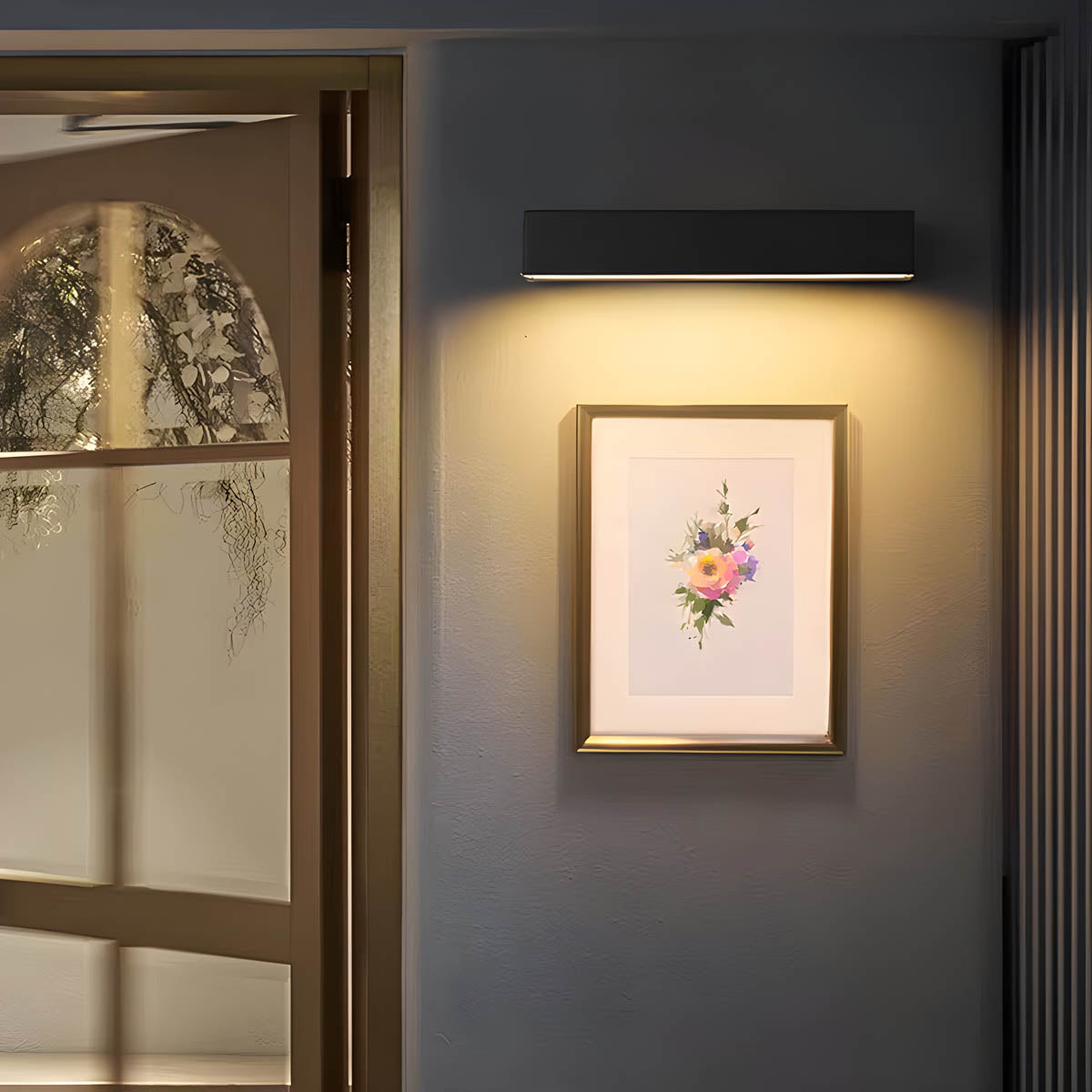 Silverwood Beam Glass Outdoor Wall Light — gallery image 8