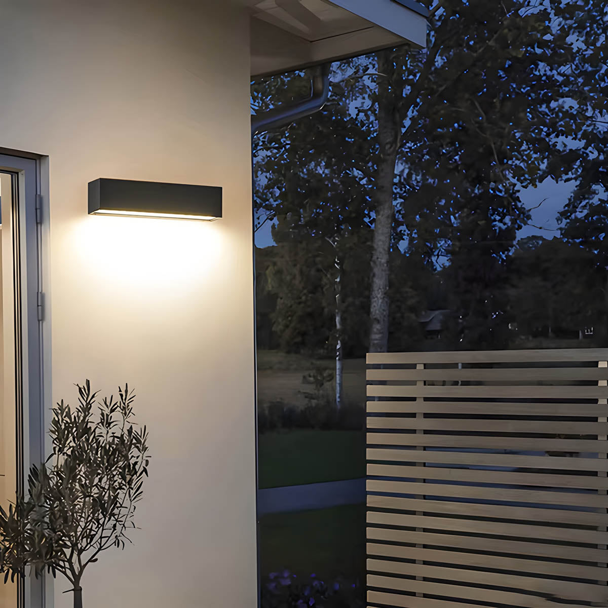 Silverwood Beam Glass Outdoor Wall Light — gallery image 6