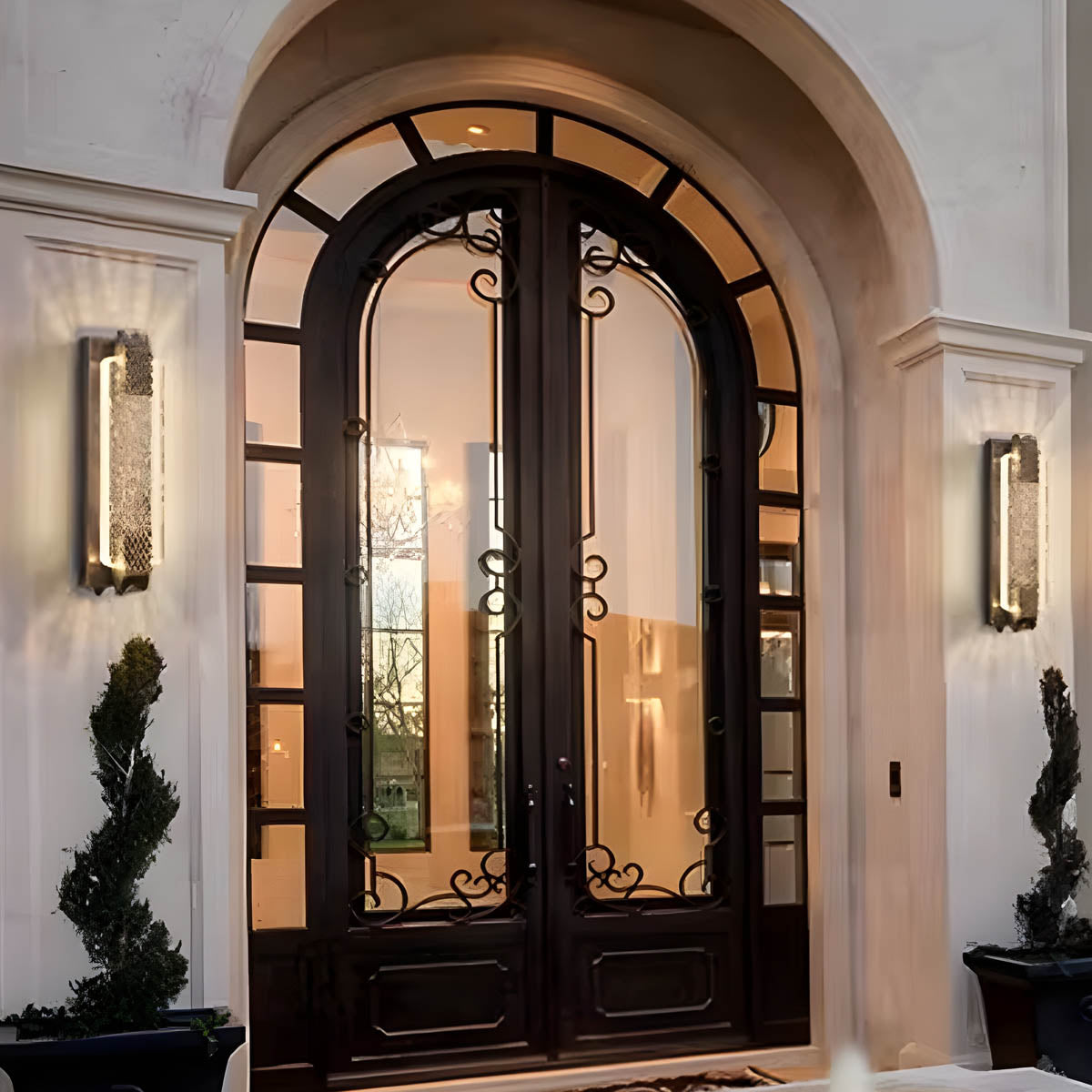 Whitmore Beam Crystal Outdoor Wall Light — gallery image 2