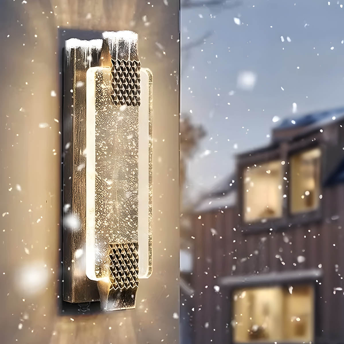 Whitmore Beam Crystal Outdoor Wall Light — gallery image 9