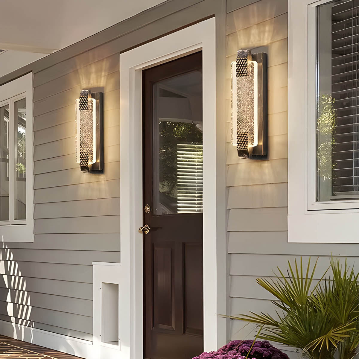 Whitmore Beam Crystal Outdoor Wall Light — gallery image 5