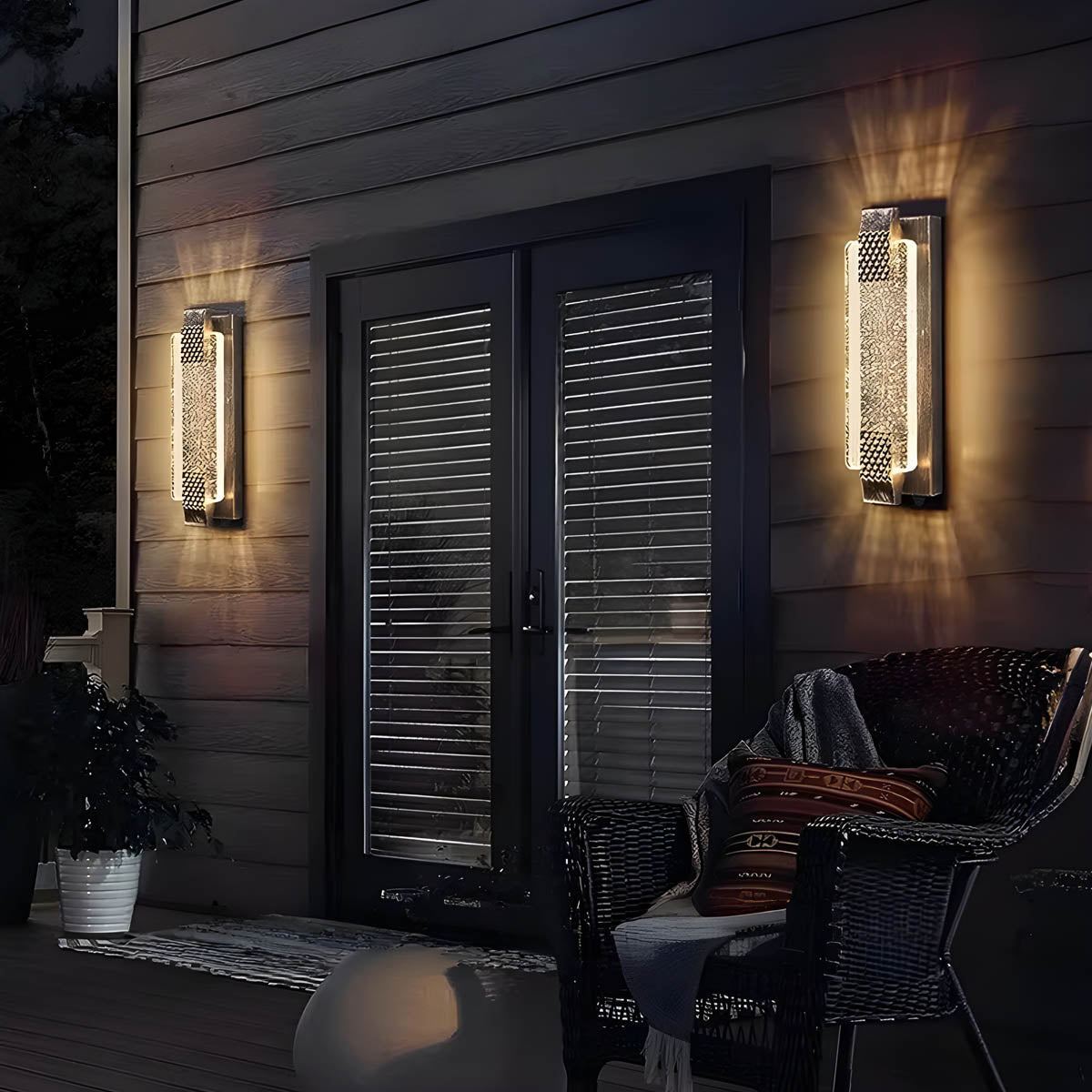 Whitmore Beam Crystal Outdoor Wall Light — gallery image 4