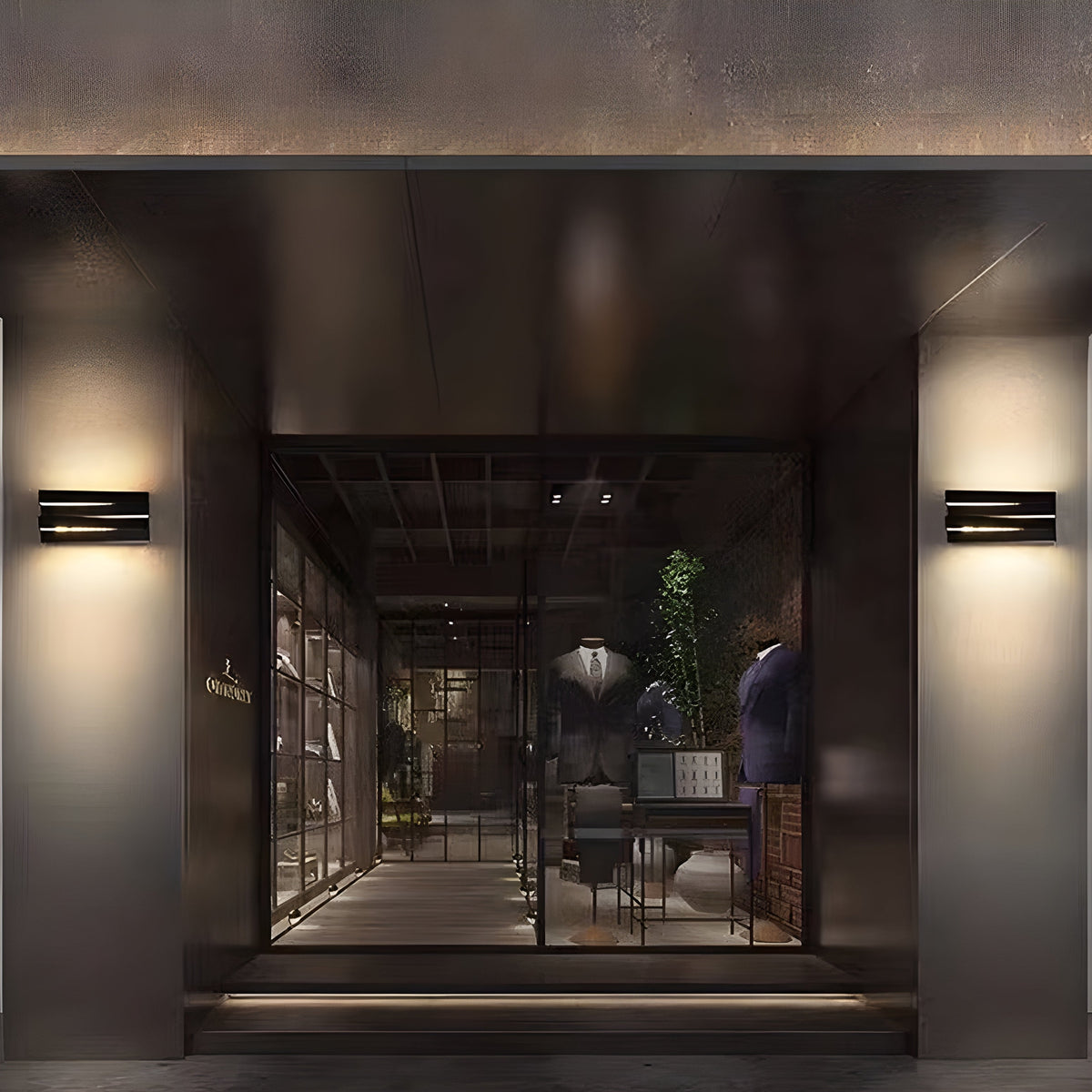 Woodford Beam Glass Outdoor Wall Light — gallery image 3