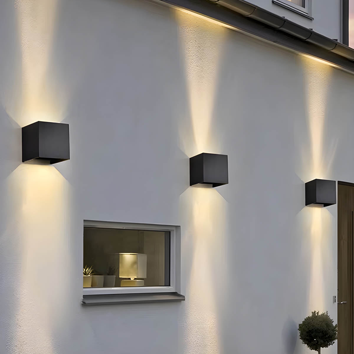 Bracken Branch Stainless Steel Outdoor Wall Light — gallery image 12