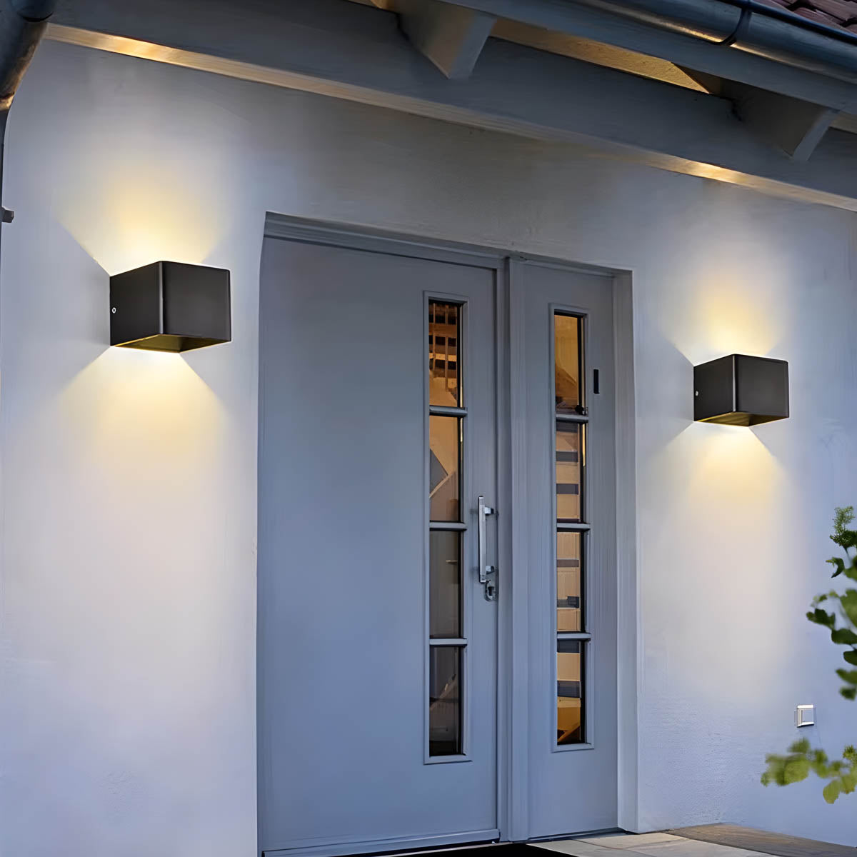 Bracken Branch Stainless Steel Outdoor Wall Light — gallery image 11