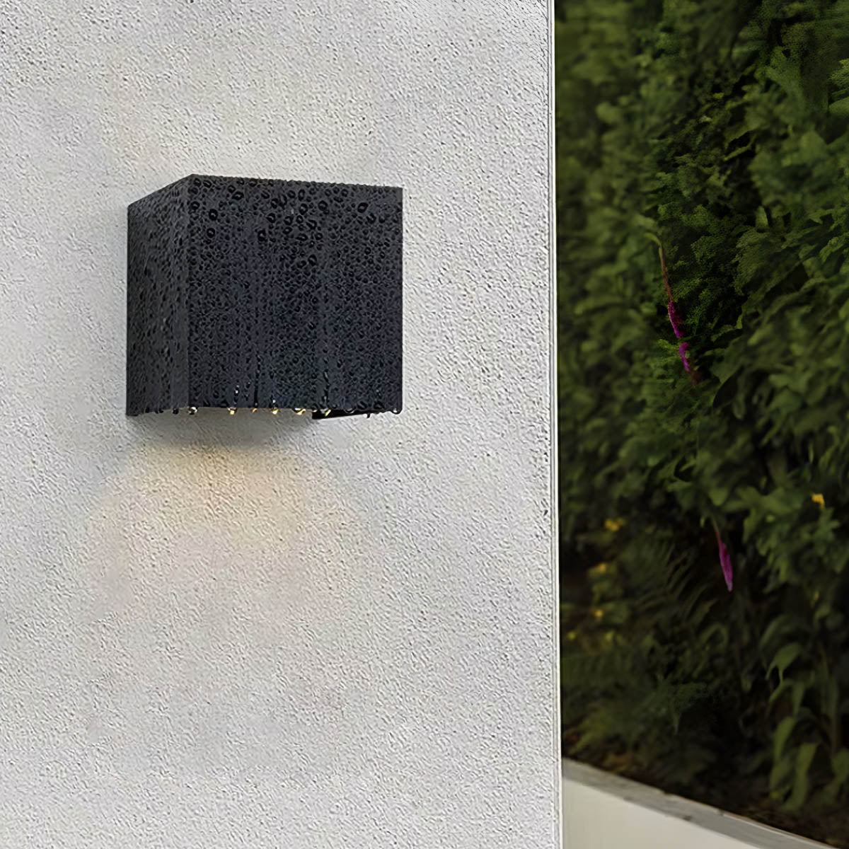 Bracken Branch Stainless Steel Outdoor Wall Light — gallery image 7