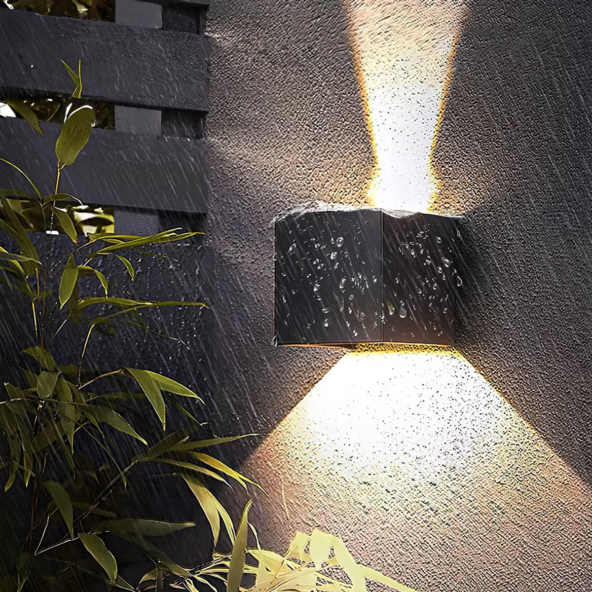 Bracken Branch Stainless Steel Outdoor Wall Light — gallery image 9