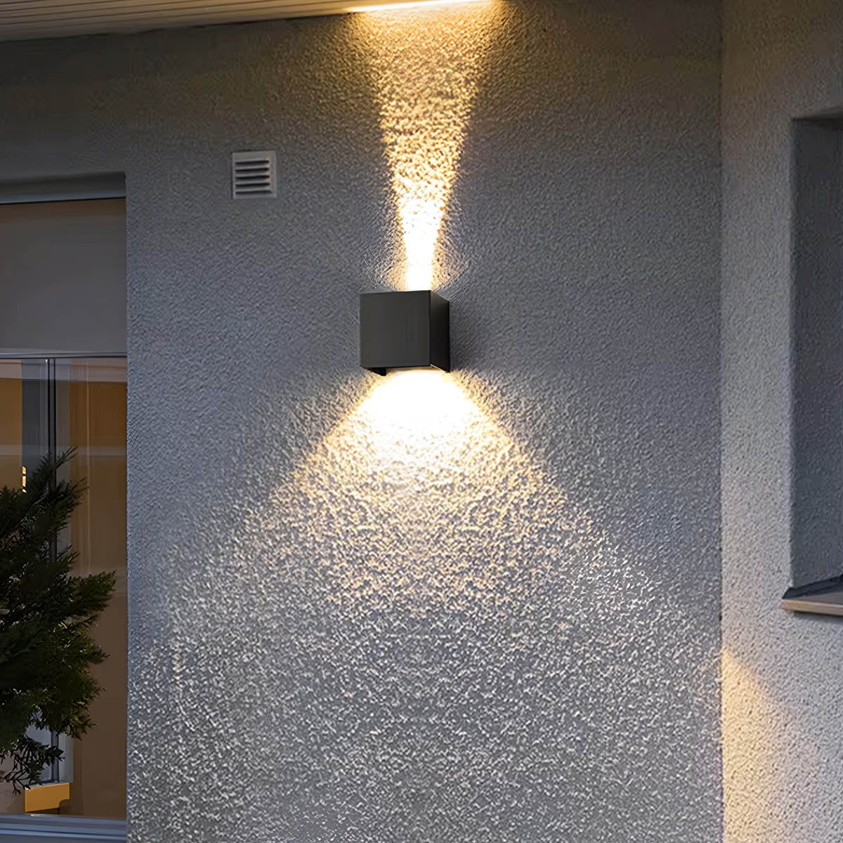 Bracken Branch Stainless Steel Outdoor Wall Light — gallery image 8