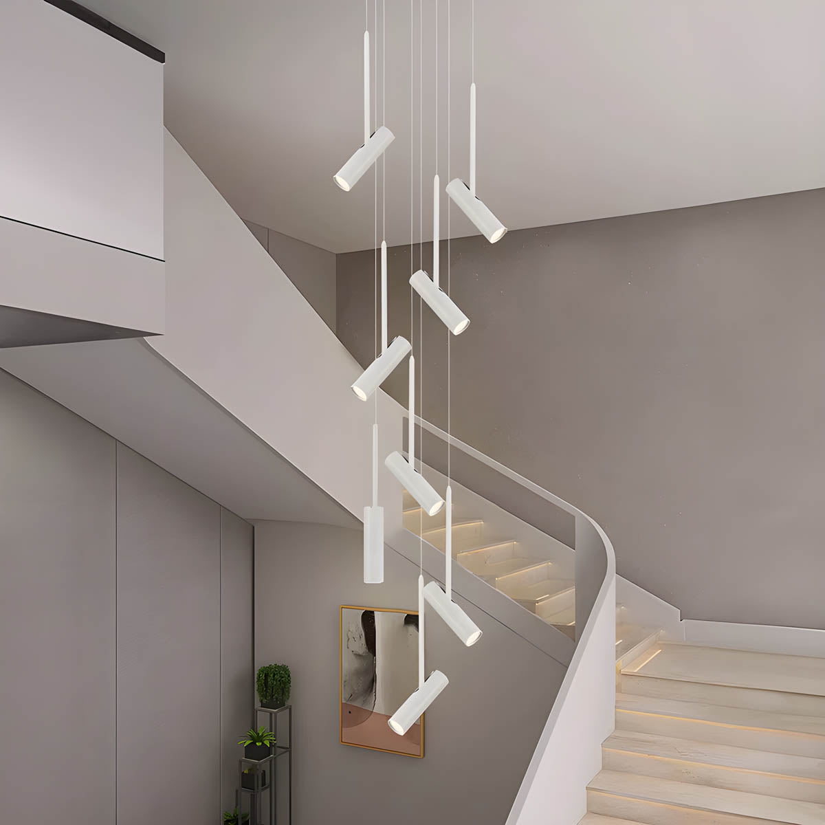 Lindenwood Branch Aluminum Chandelier — gallery image 7