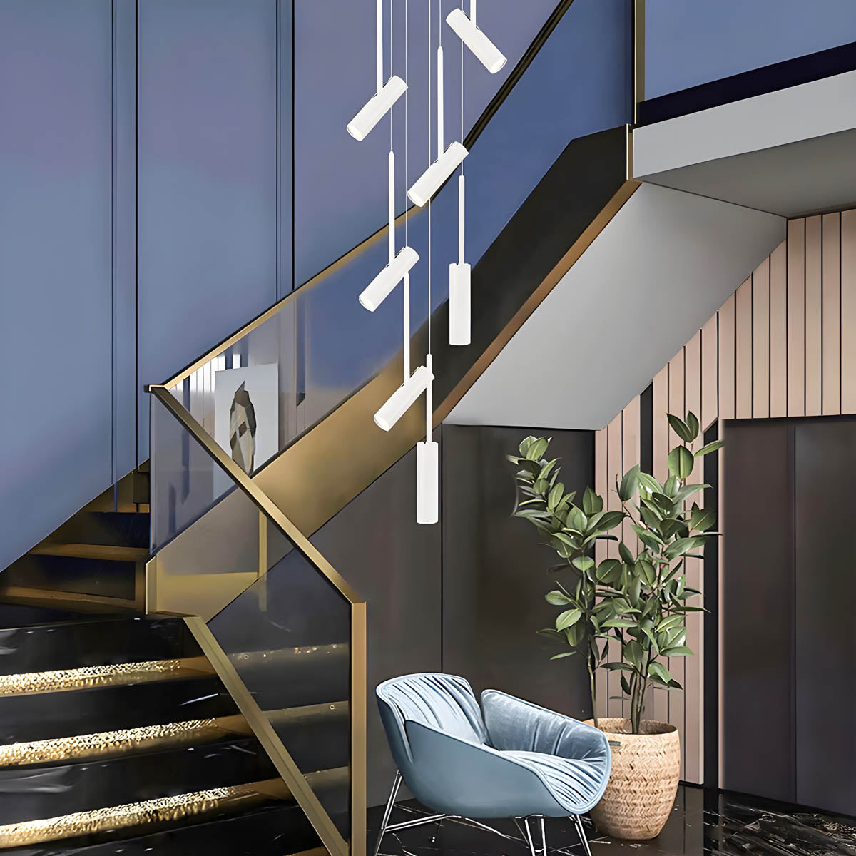 Lindenwood Branch Aluminum Chandelier — gallery image 3