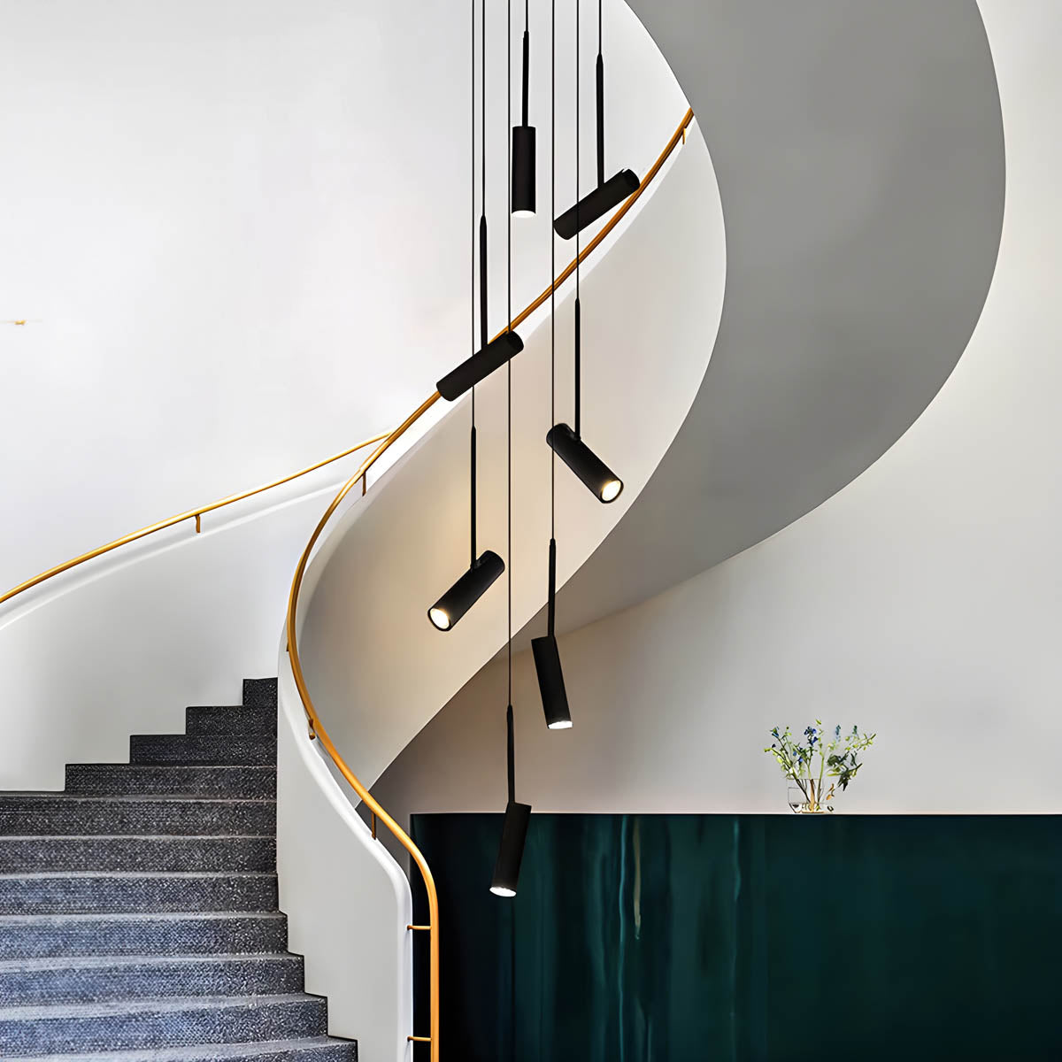 Lindenwood Branch Aluminum Chandelier — gallery image 2