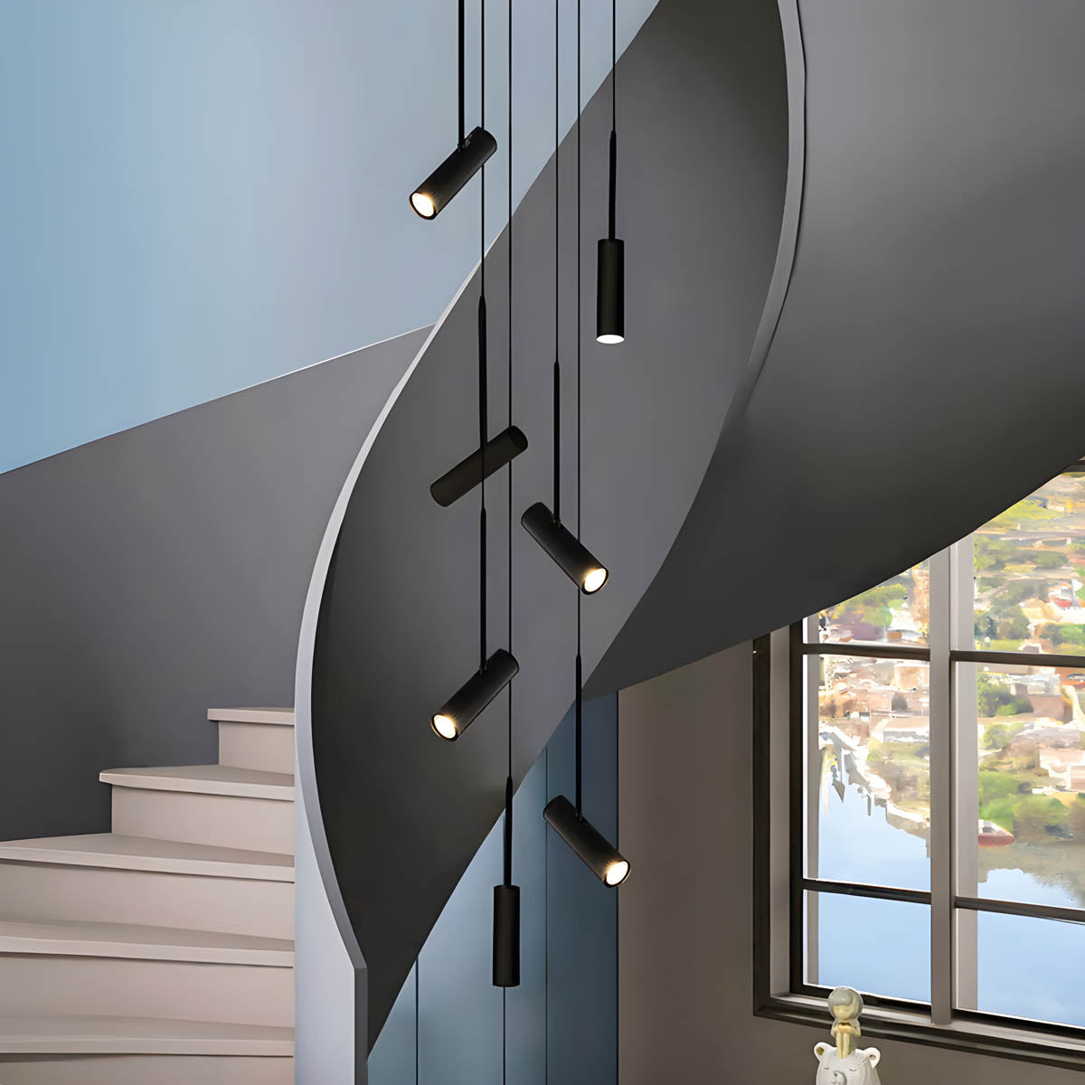 Lindenwood Branch Aluminum Chandelier — gallery image 4