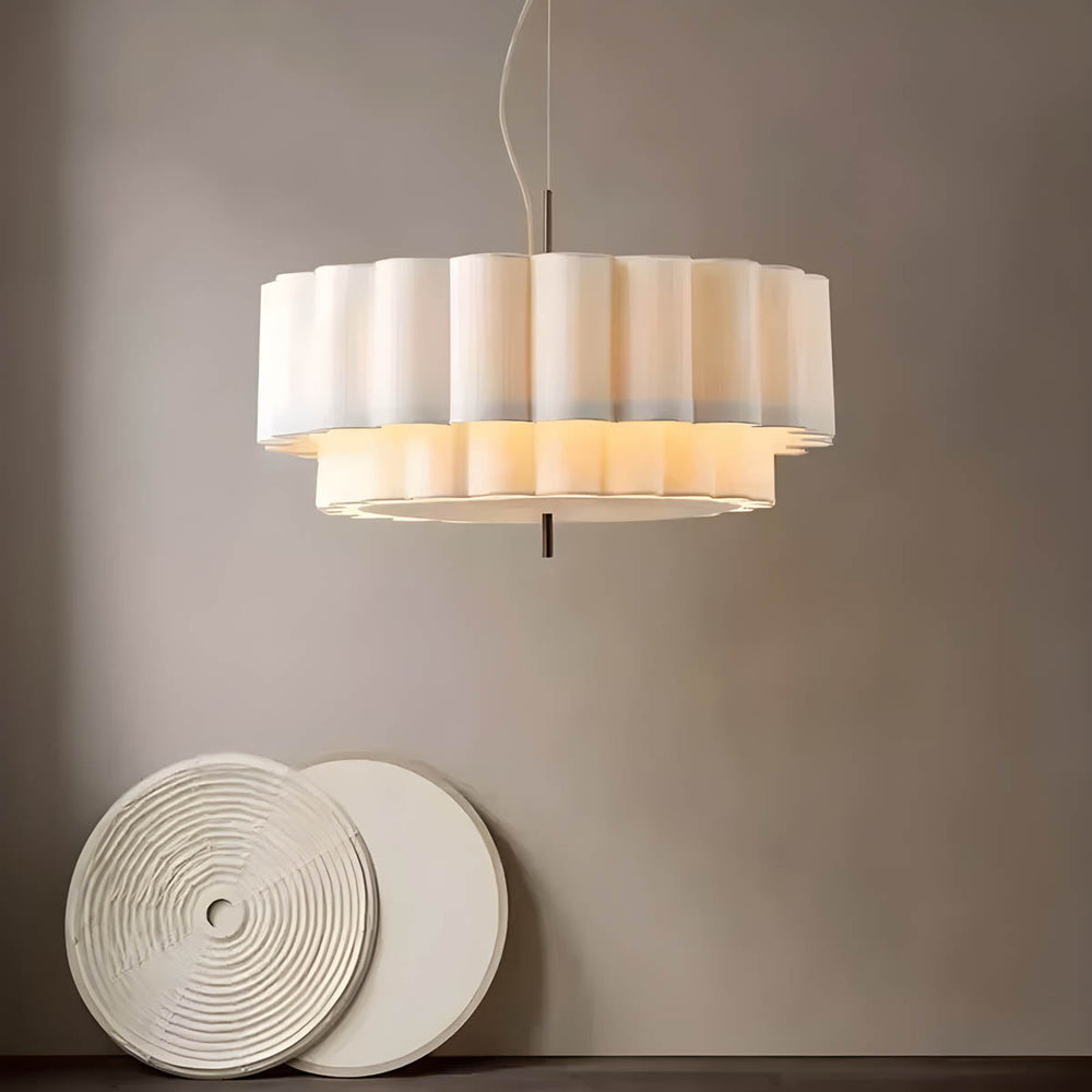 Chestnut Branch Iron Pleated Chandelier — gallery image 4