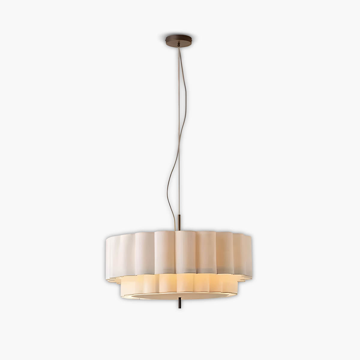 Chestnut Branch Iron Pleated Chandelier — gallery image 1