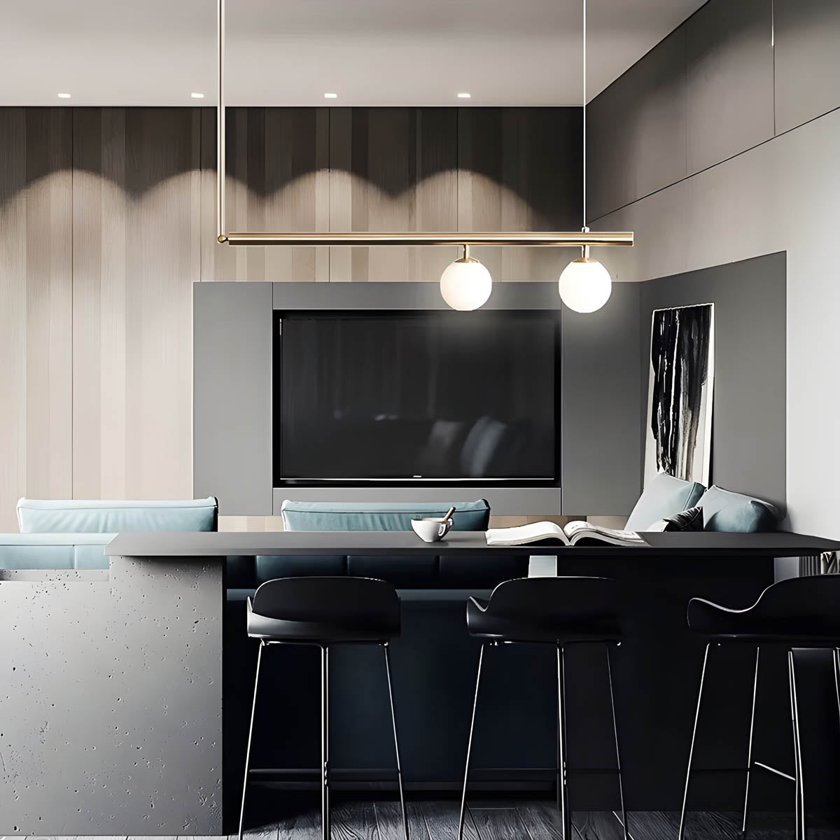 Waverley Branch Glass Linear Pendant Light — gallery image 10