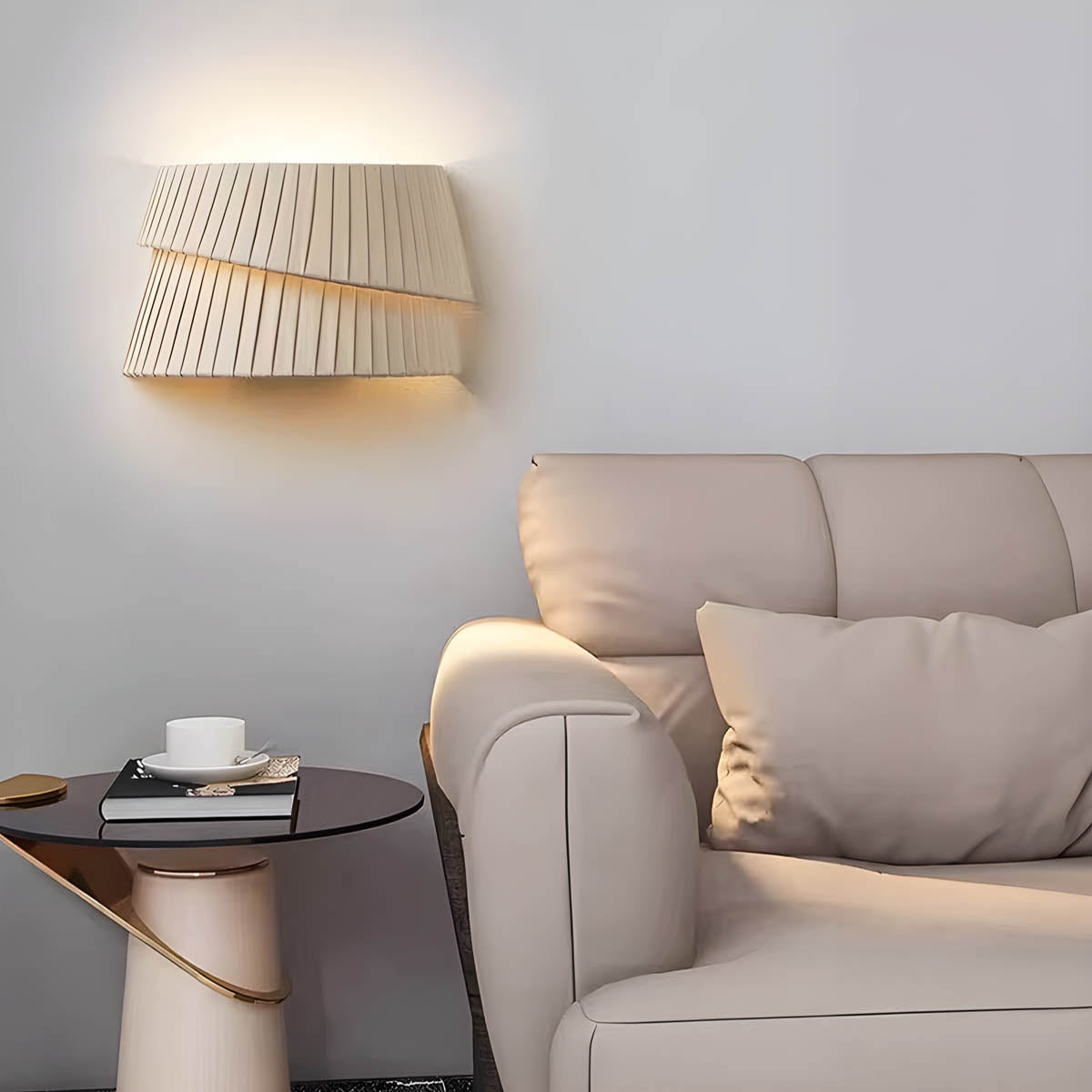 Elmwood Branch Pleated Wall Sconce — gallery image 4