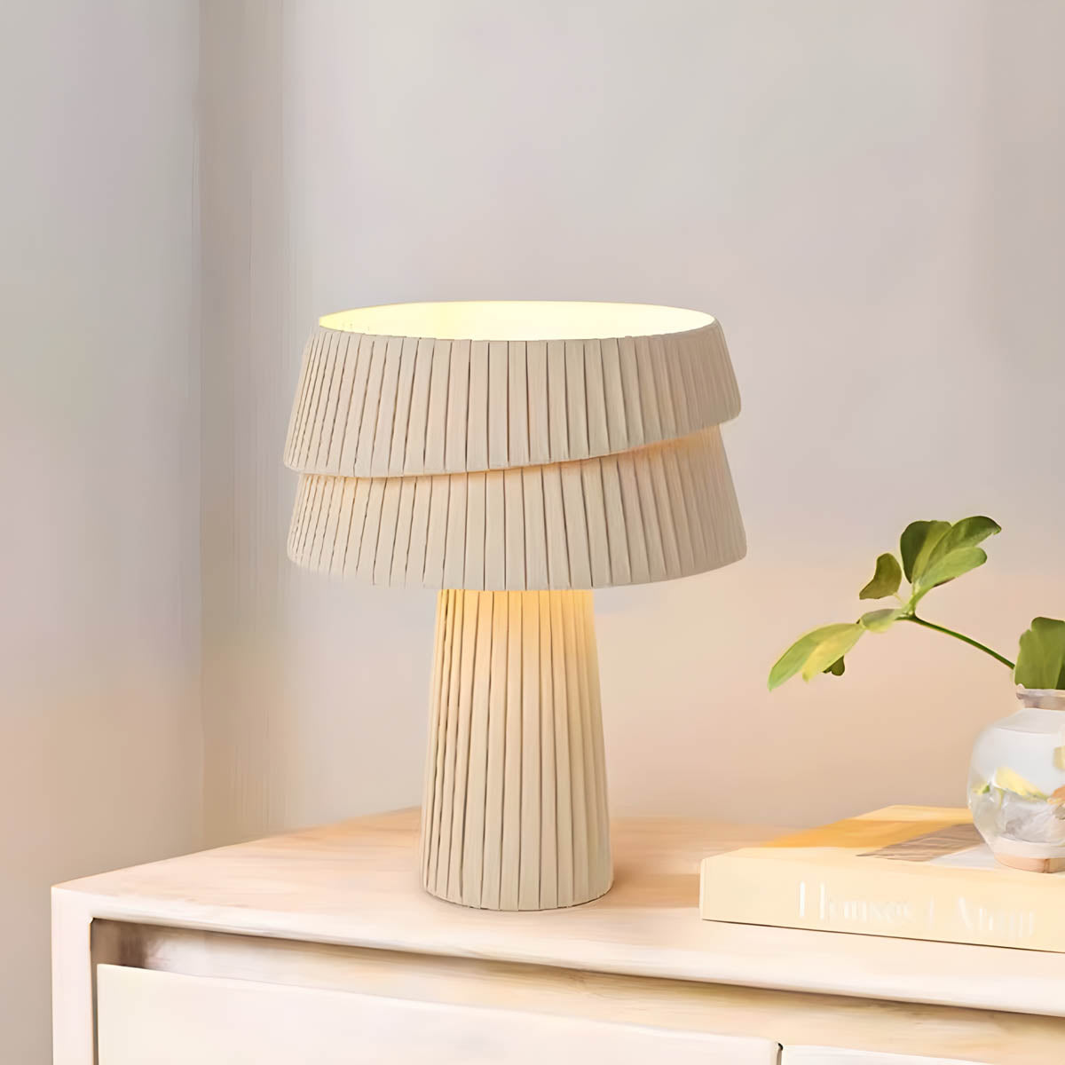 Beechwood Branch Pleated Table Lamp — gallery image 2