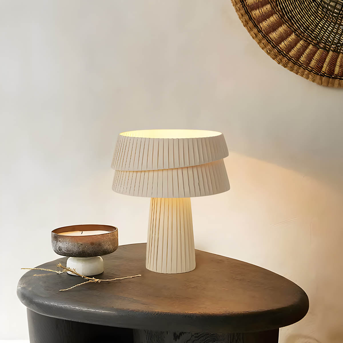 Beechwood Branch Pleated Table Lamp — gallery image 8