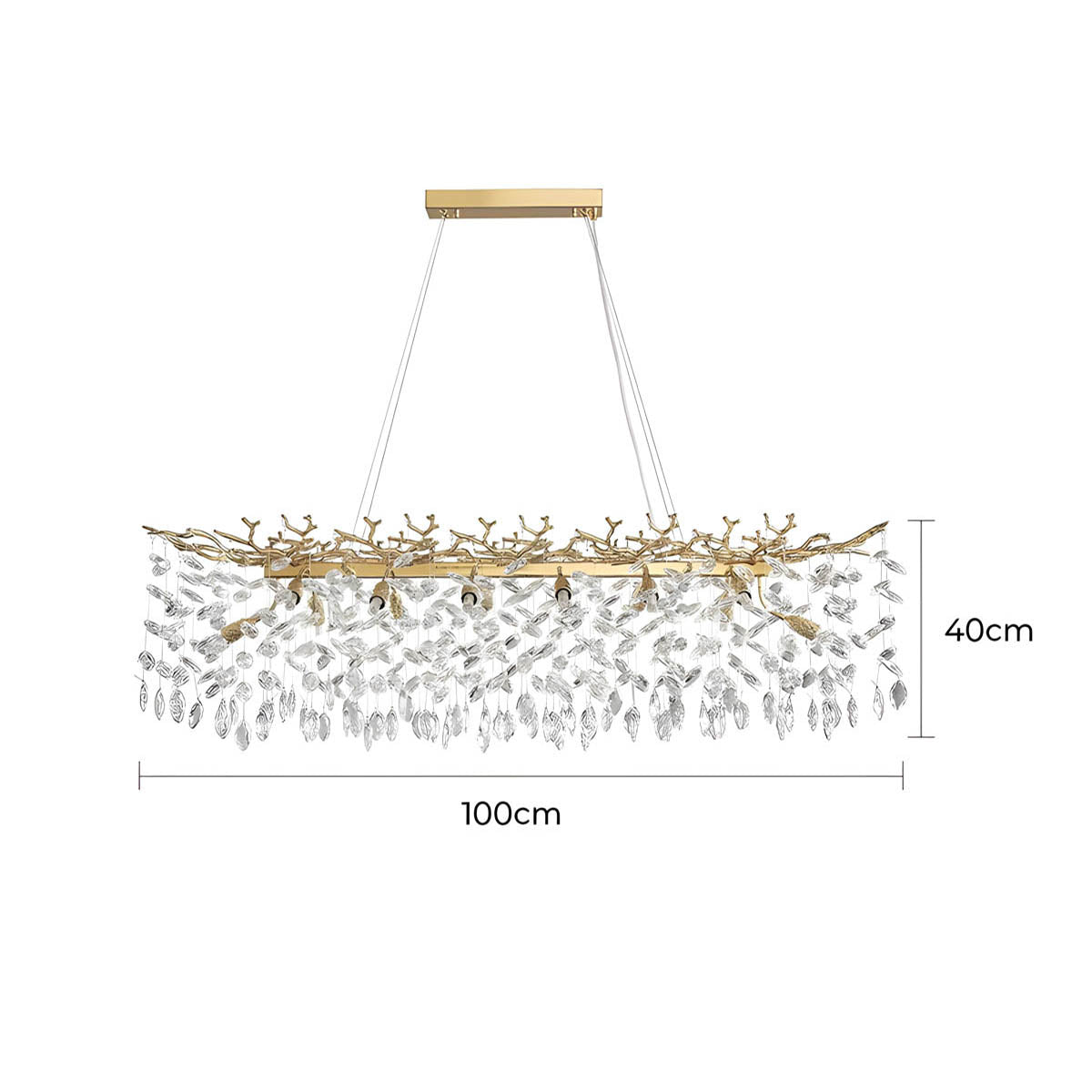 Laurelwood Branch Crystal Branch Chandelier — gallery image 21