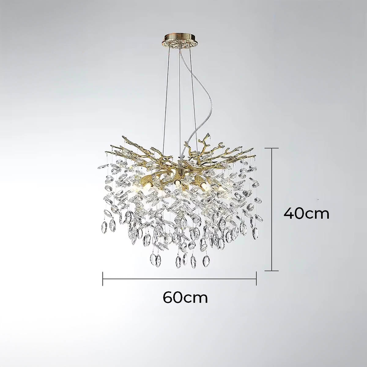 Laurelwood Branch Crystal Branch Chandelier — gallery image 14