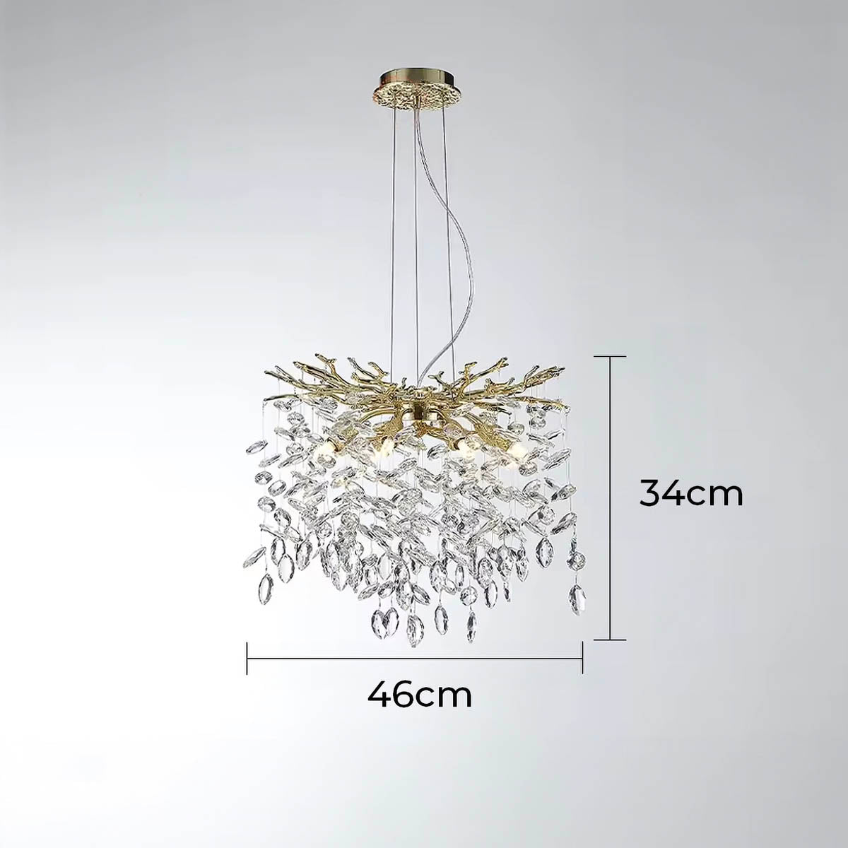 Laurelwood Branch Crystal Branch Chandelier — gallery image 11