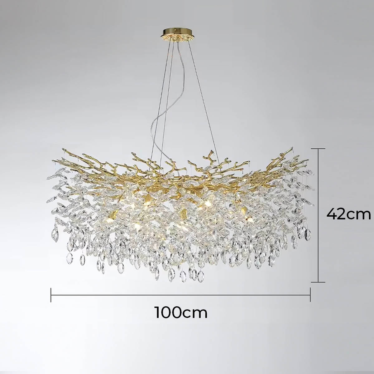 Laurelwood Branch Crystal Branch Chandelier — gallery image 18