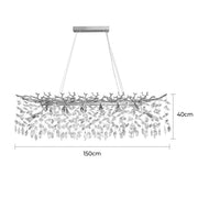 Laurelwood Branch Crystal Branch Chandelier — gallery image 28