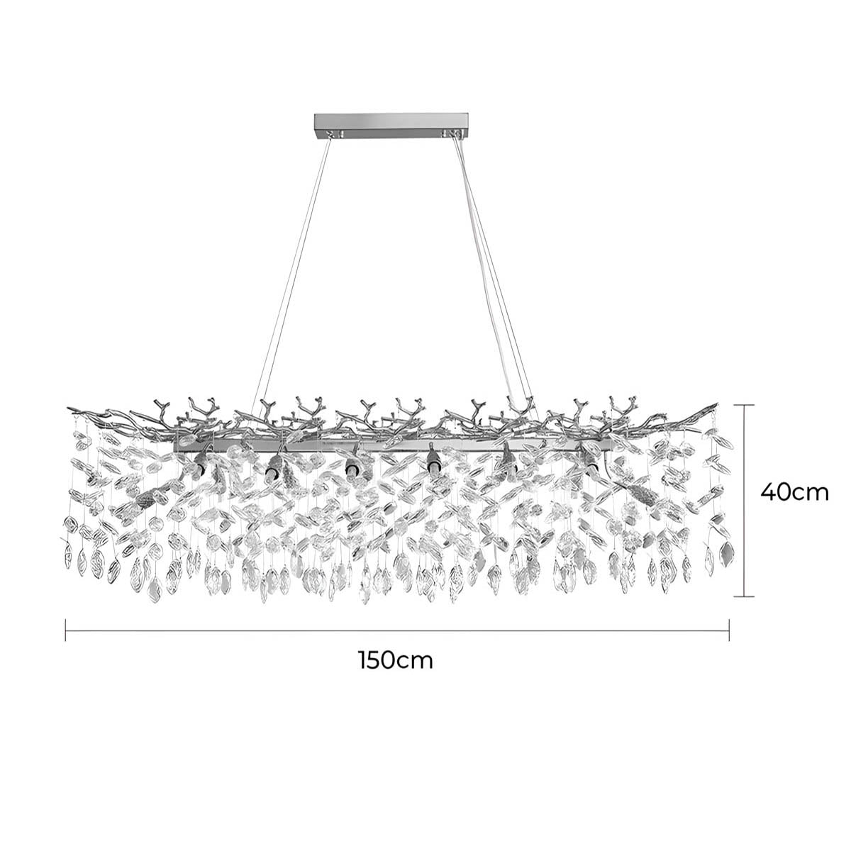 Laurelwood Branch Crystal Branch Chandelier — gallery image 28