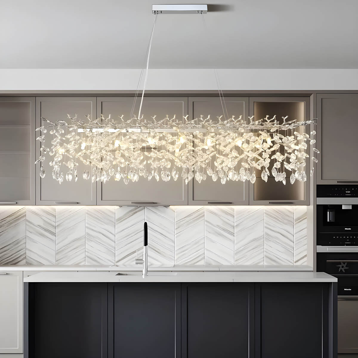 Laurelwood Branch Crystal Branch Chandelier — gallery image 8