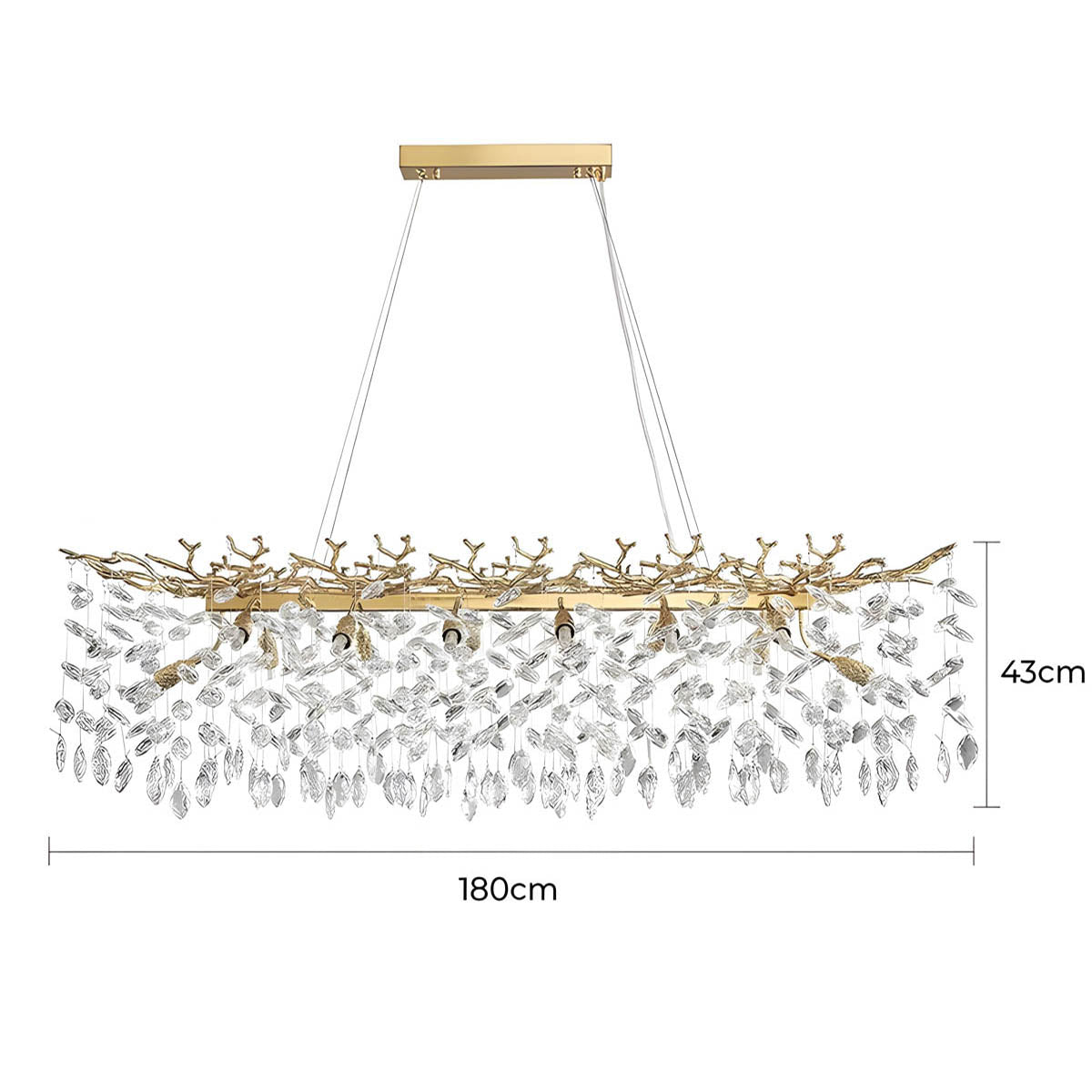 Laurelwood Branch Crystal Branch Chandelier — gallery image 29