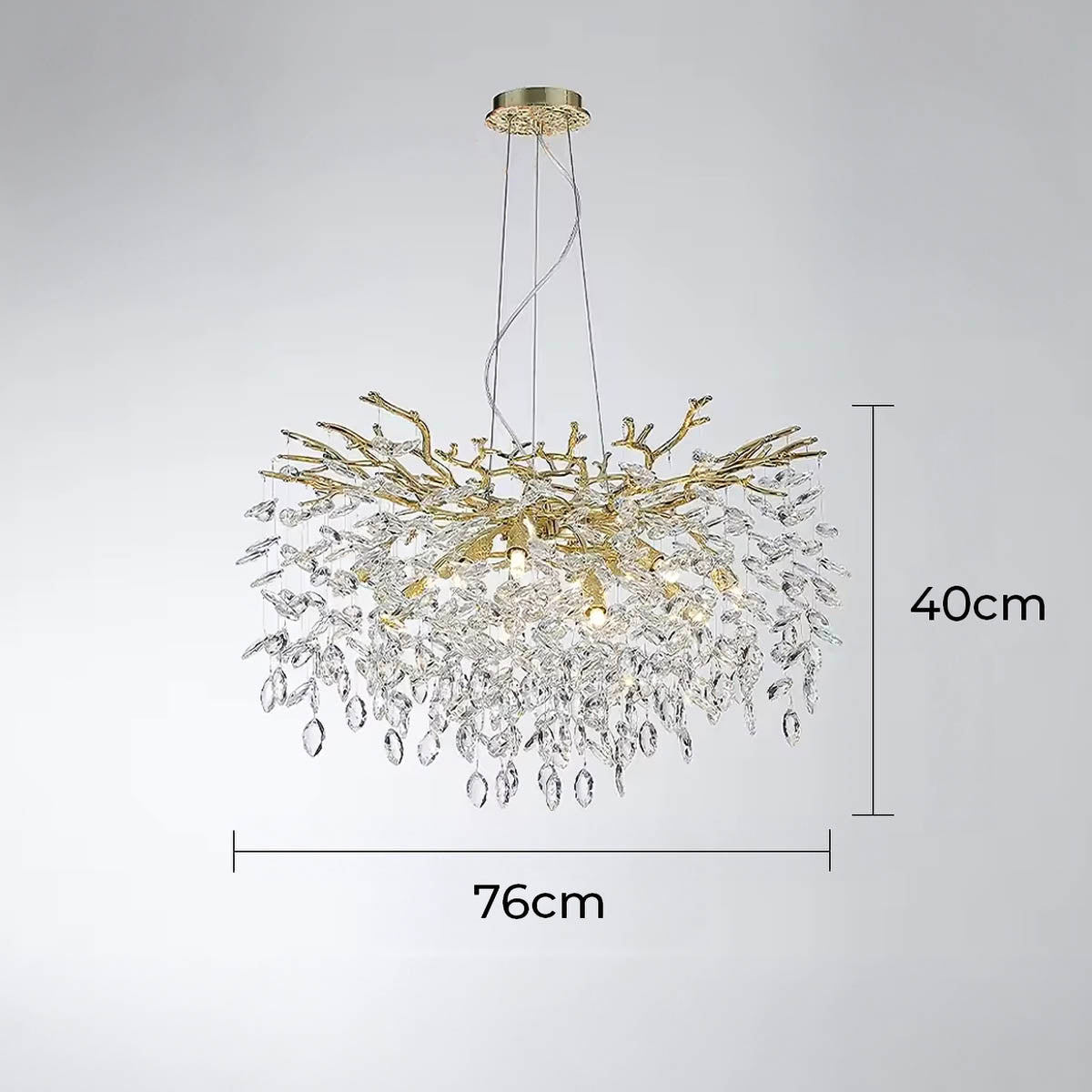 Laurelwood Branch Crystal Branch Chandelier — gallery image 16