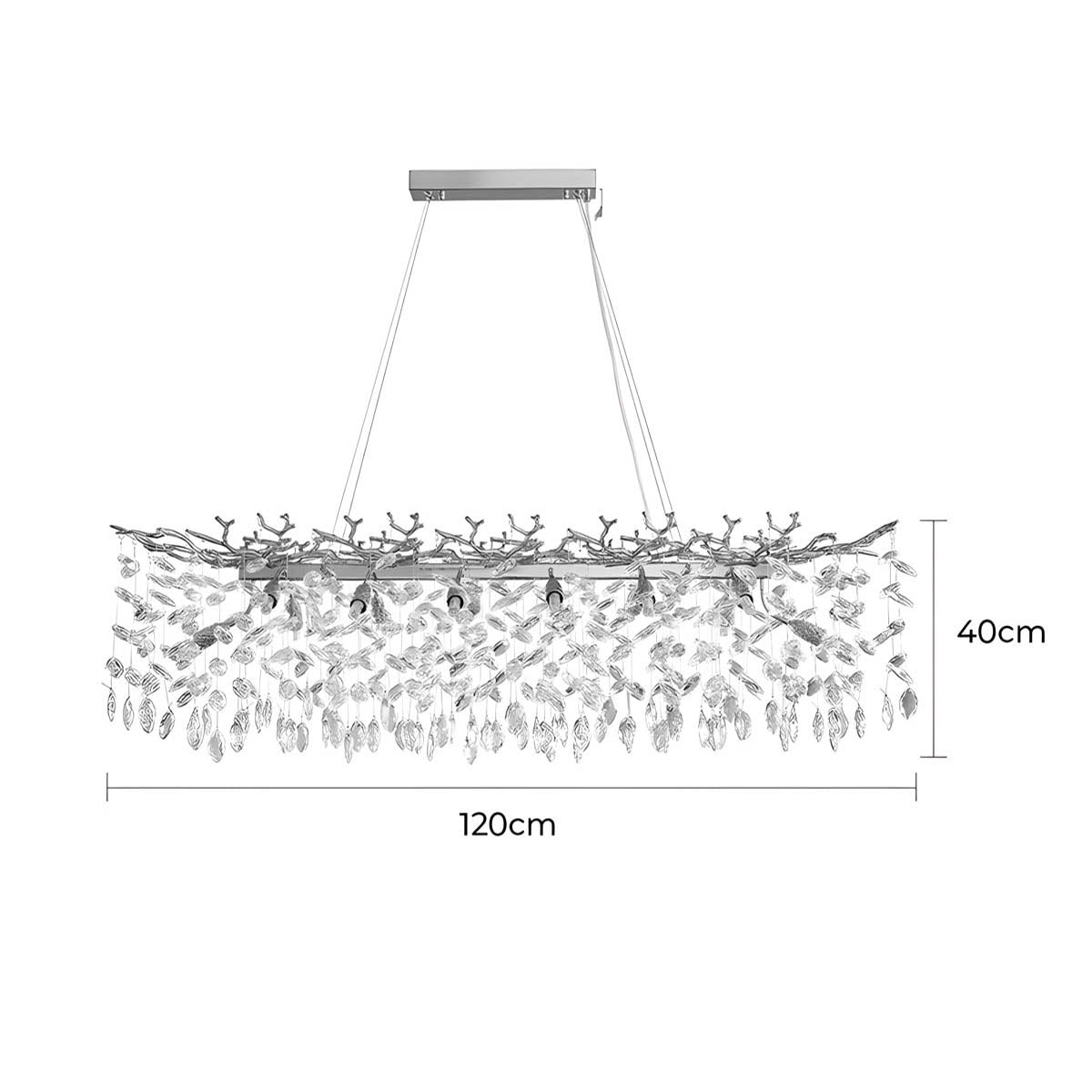 Laurelwood Branch Crystal Branch Chandelier — gallery image 26