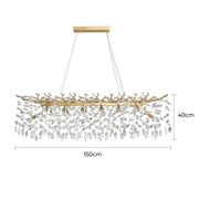 Laurelwood Branch Crystal Branch Chandelier — gallery image 27